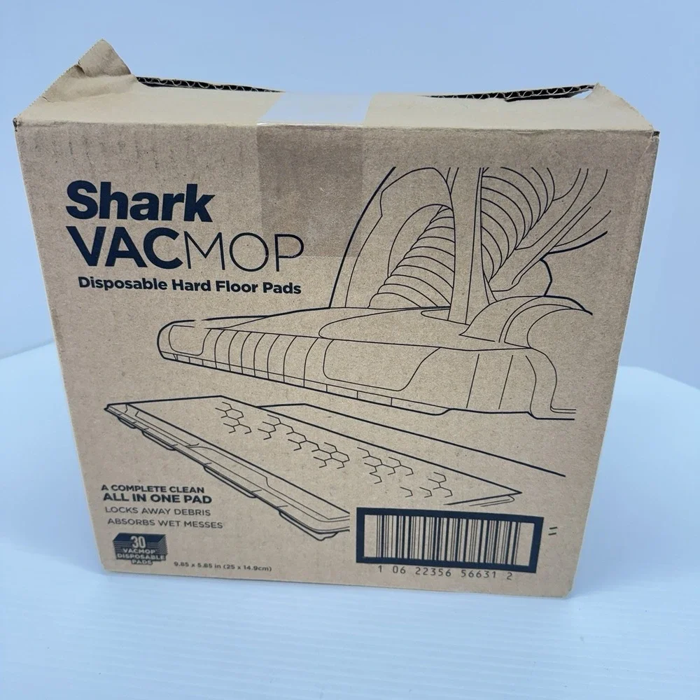 25 Count Shark Disposable Hard Floor VacMop Mop Pad Refills VMP30, Open Box